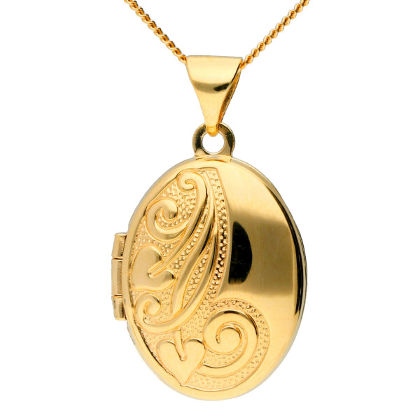 9ct Gold Oval Locket
