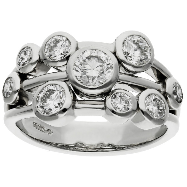 Platinum 1.50ct Diamond Bubble Ring