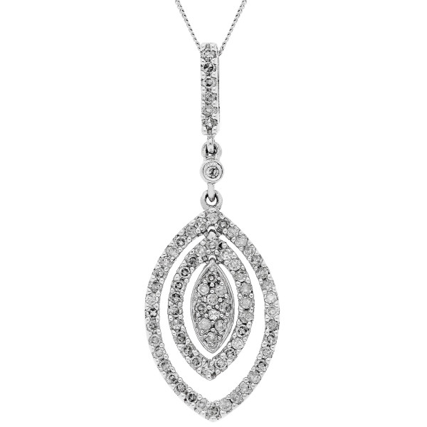 9ct White Gold 0.50ct Diamond Pendant