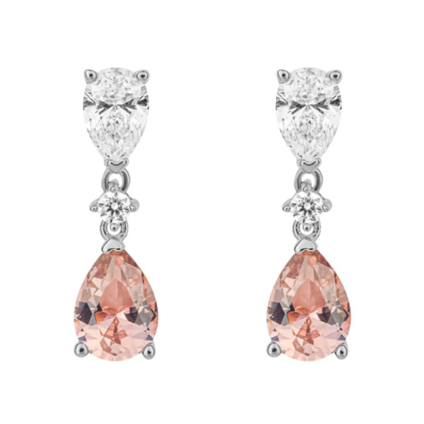 Sterling Silver 2.26ct Cubic Zirconia Drop Earrings