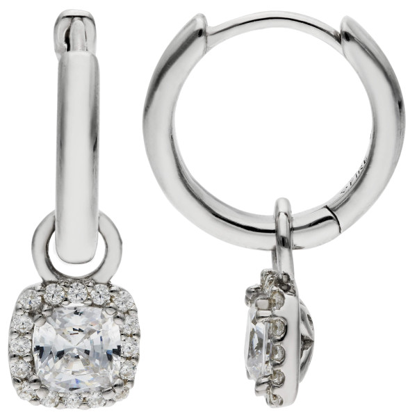 Sterling Silver 1.32ct Cubic Zirconia Drop Earrings