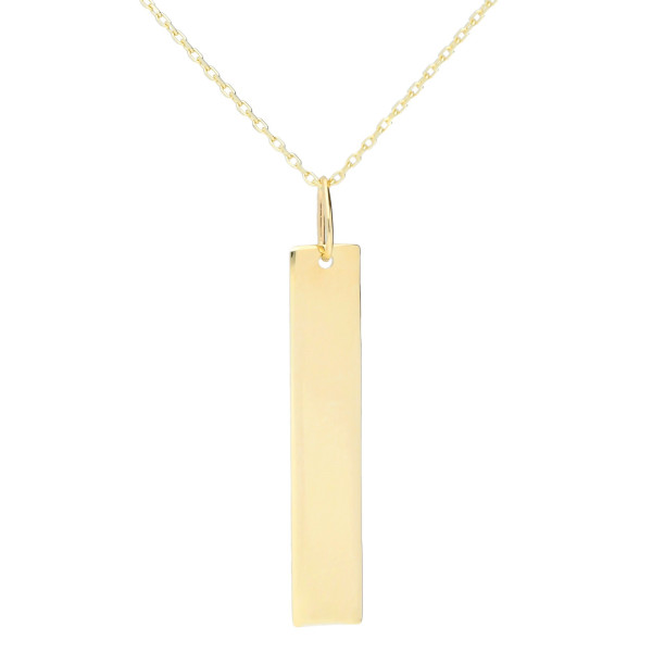  9ct Yellow Gold Identity Necklace