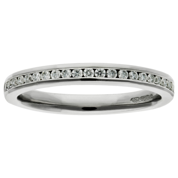 Platinum Diamond Half Eternity Ring