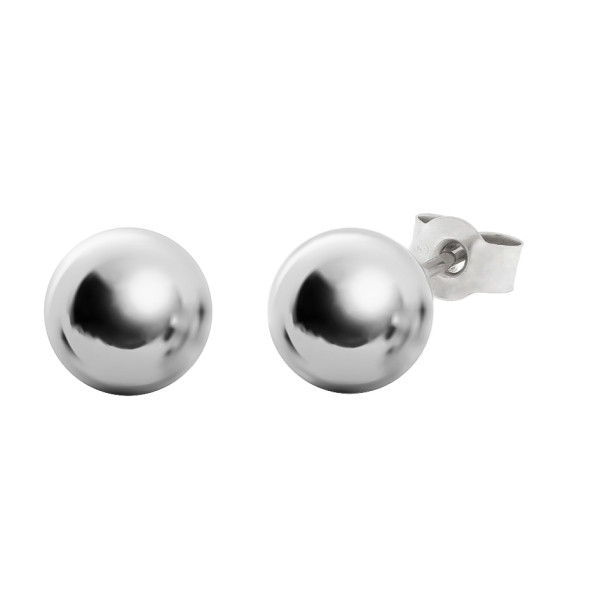 9ct White Gold Stud Earrings