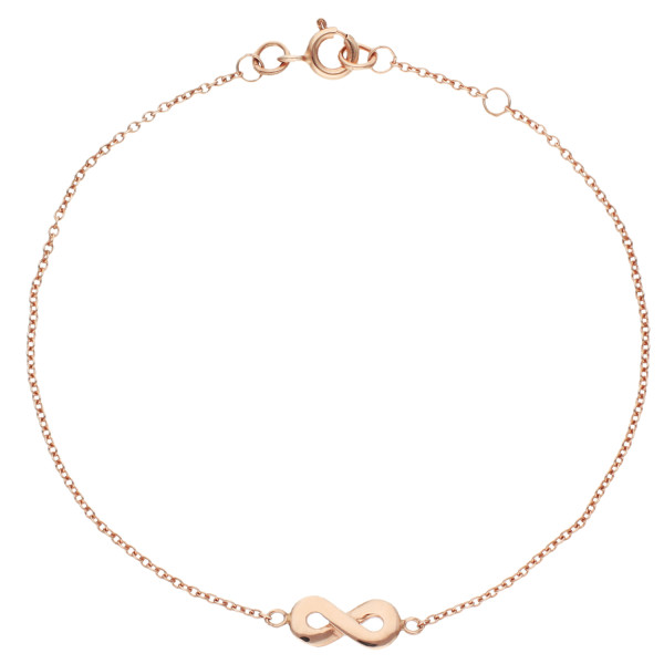 9ct Rose Gold Infinity Bracelet