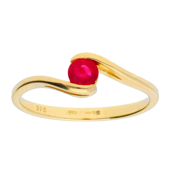 9ct Gold 0.20ct Ruby Solitaire Ring