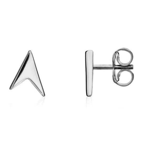 9ct White Gold Stud Earrings