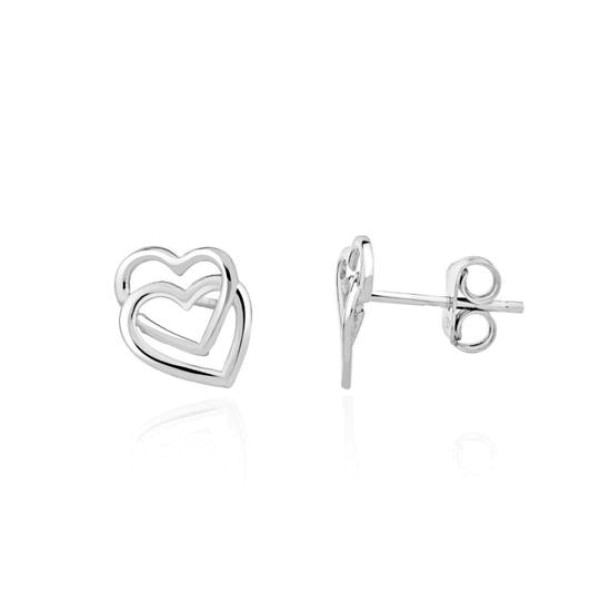 9ct White Gold Stud Earrings
