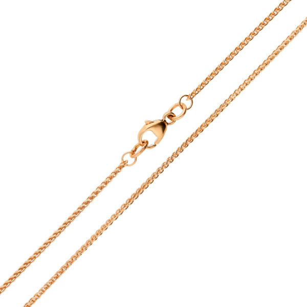 18ct Rose Gold 1.30mm Spiga Chain