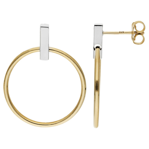 9ct White Gold Drop Earrings