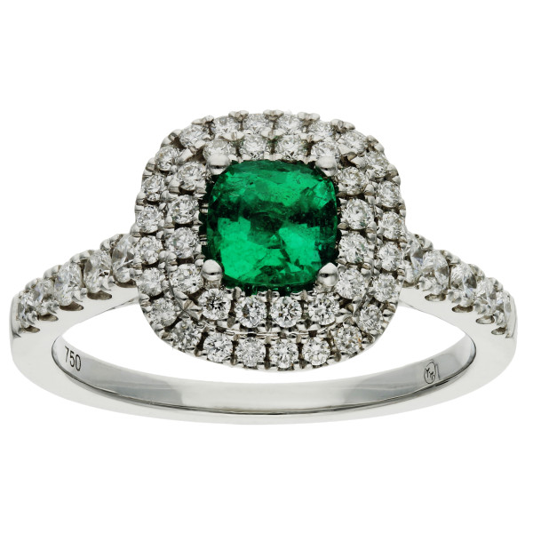 18ct White Gold 0.50ct Emerald Cocktail Ring