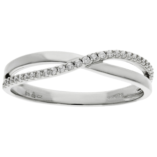 9ct White Gold Cubic Zirconia Cocktail Ring