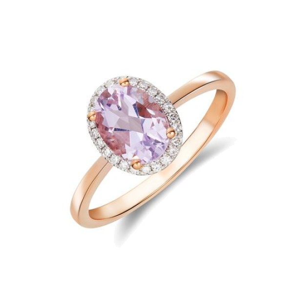9ct Rose Gold 1.10ct Amethyst Cocktail Ring