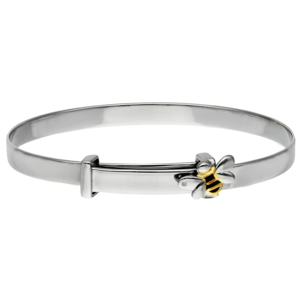 Sterling Silver & Diamond Children's Bumble Bee Bangle