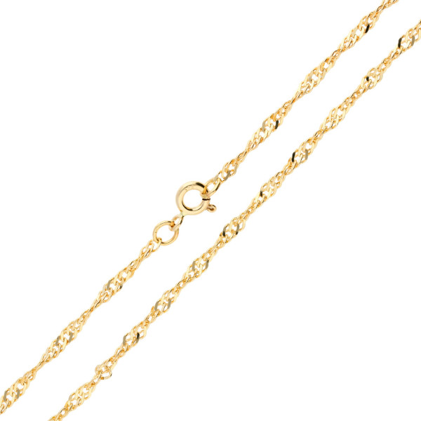 9ct Yellow Gold 2.40mm Twisted Curb Chain