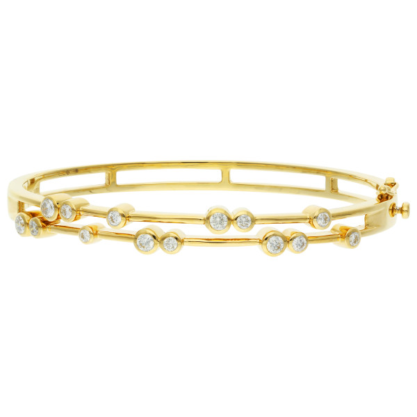 18ct Yellow Gold 1.00ct Diamond Bangle