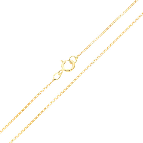 Children's 9ct Yellow Gold 0.80mm Diamond Cut 14 Inch Curb Chain