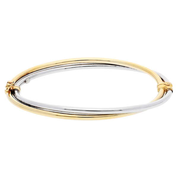 9ct White & Yellow Gold Bangle