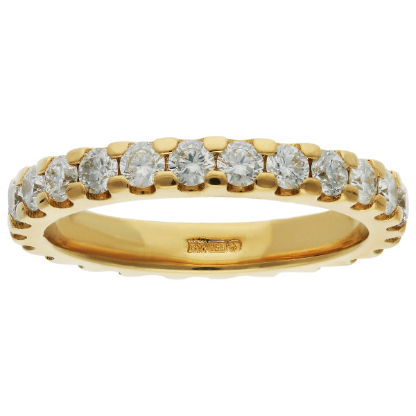 18ct Yellow Gold 1.35ct Diamond Full Eternity Ring
