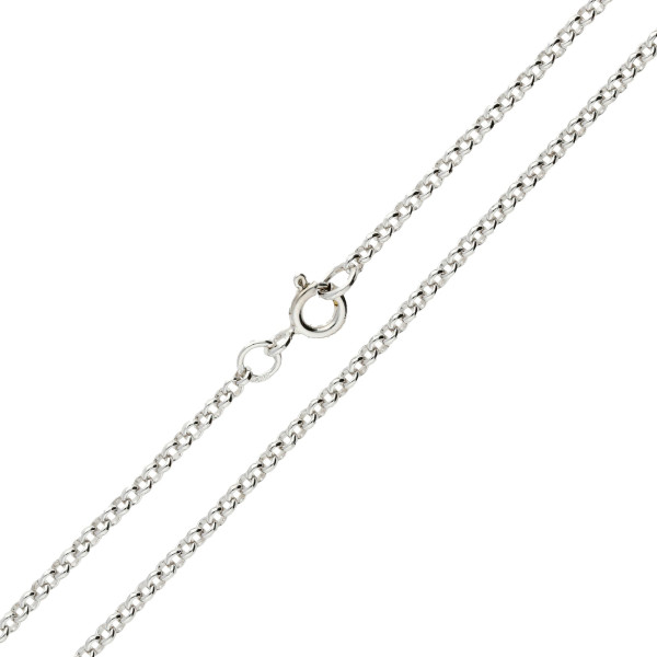 9ct White Gold 2.25mm Baby Belcher Chain