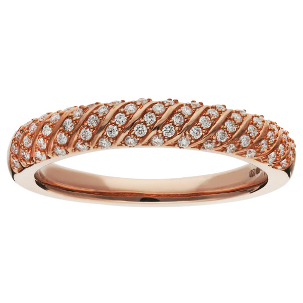 9ct Rose Gold 0.20ct Diamond Half Eternity Ring