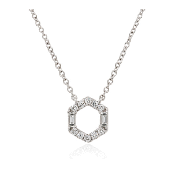 18ct White Gold & 0.22ct Diamond Pendant