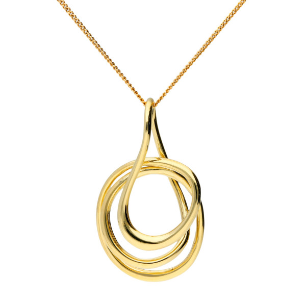 9ct Yellow Gold Swirl Pendant