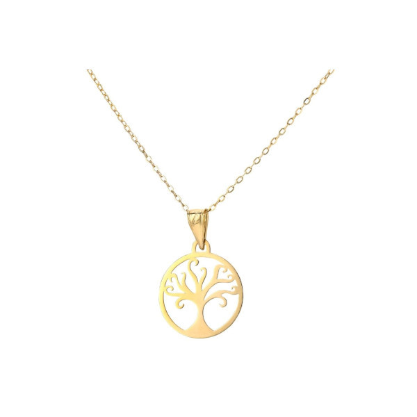 9ct Yellow Gold Tree Of Life Necklace
