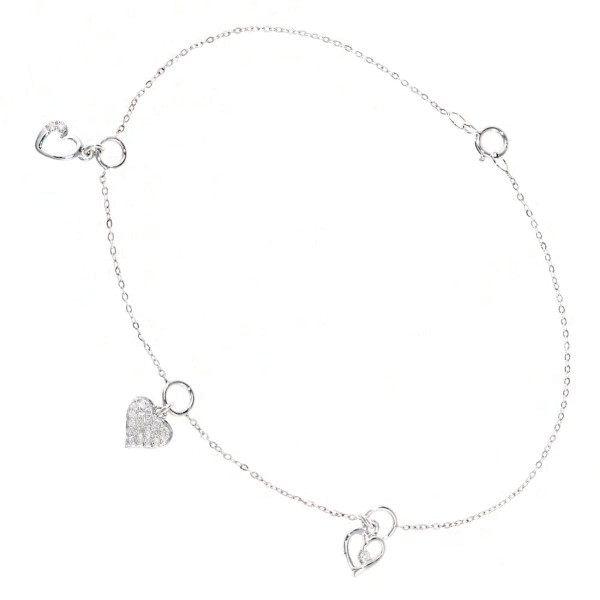 9ct White Gold Diamond Bracelet