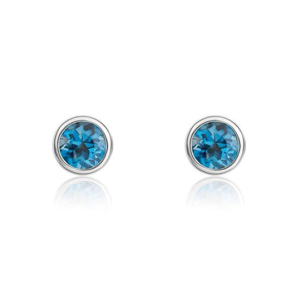 9ct White Gold 0.25ct Topaz Stud Earrings