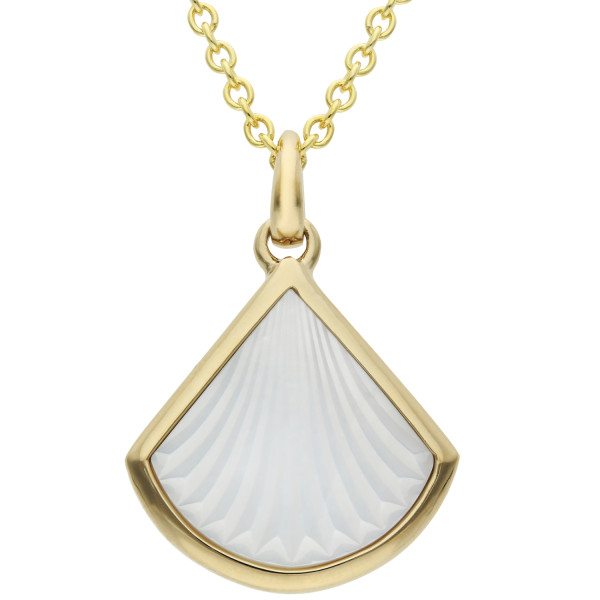 Gold Plated Sterling Silver & Mother Of Pearl Pendant