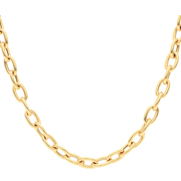 9ct Yellow Gold Oval Link Chain Necklace