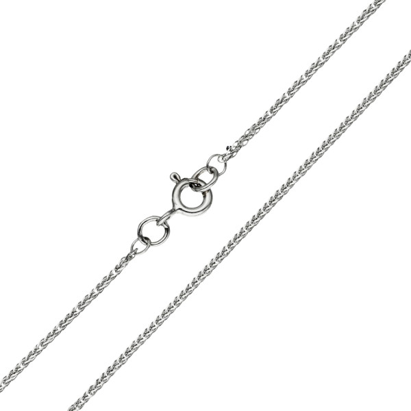 1.44mm 9ct White Gold Spiga Chain