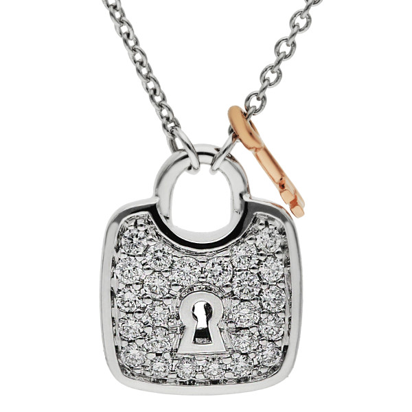 18ct White Gold Diamond Pendant