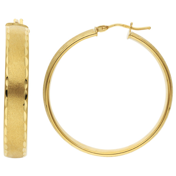 33mm 9ct Yellow Gold Hoop Earrings