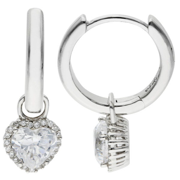 Sterling Silver Cubic Zirconia Drop Earrings