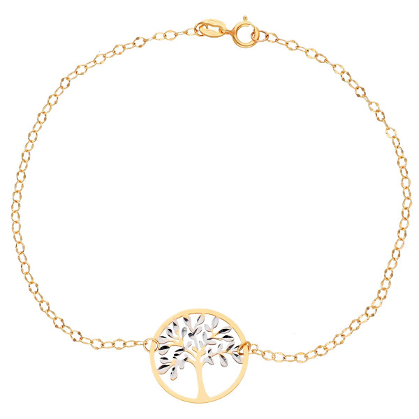 9ct Yellow Gold Tree Of Life Bracelet