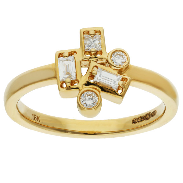 18ct Gold 0.27ct Diamond Cocktail Ring