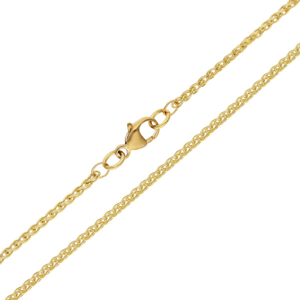 1.67mm 9ct Yellow Gold Spiga Chain