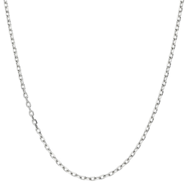 18ct White Gold 1.34mm Filed Trace Chain