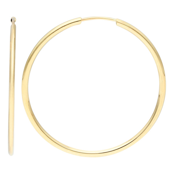 9ct Yellow Gold 29mm Fine Sleeper Hoops