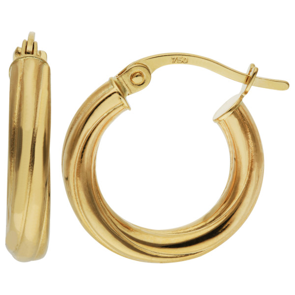 18ct Yellow Gold Twisted Earrings