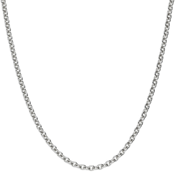 18ct White Gold 1.93mm Close Link Trace Chain