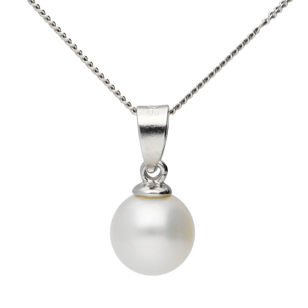 Sterling Silver 6mm Fresh Water Pearl Pendant