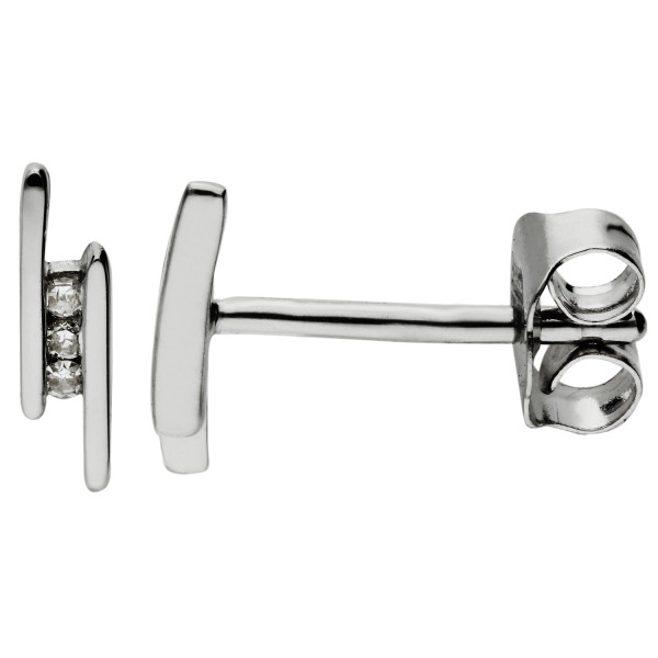 9ct White Gold & Diamond Fancy Stud Earrings
