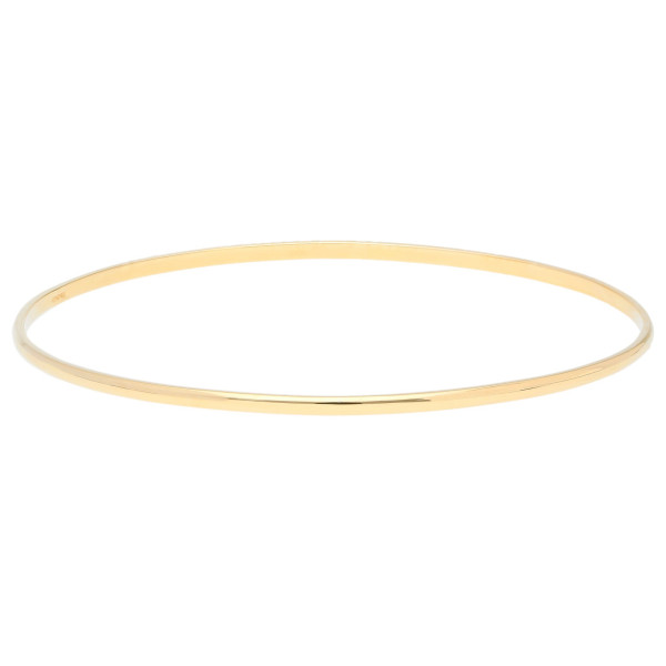 9ct Yellow Gold Solid Oval Bangle