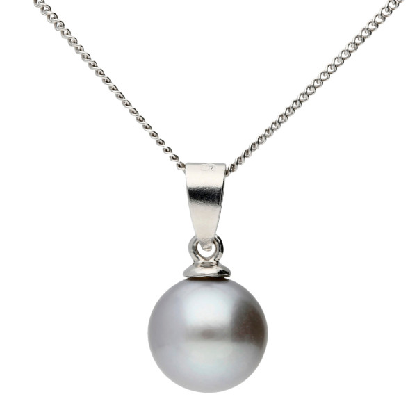 Sterling Silver 7mm Freshwater Silver Pearl Pendant