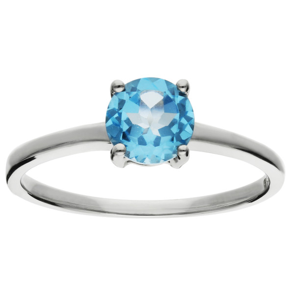 9ct White Gold 0.92ct Topaz Solitaire Ring