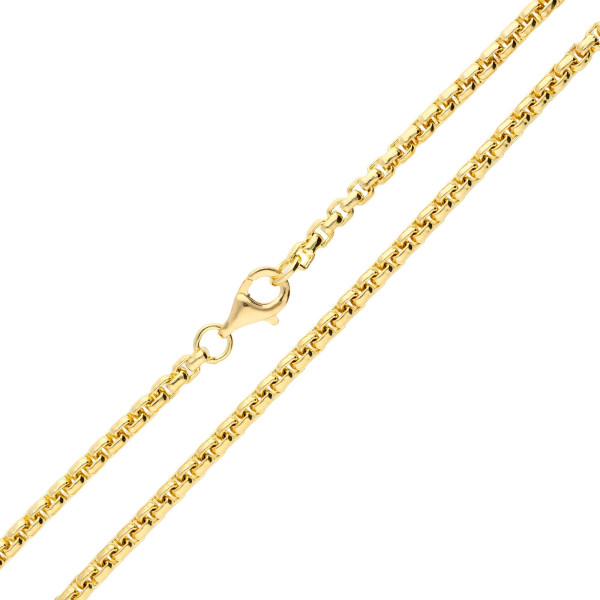 9ct Yellow Gold 2.67mm Box Belcher Chain