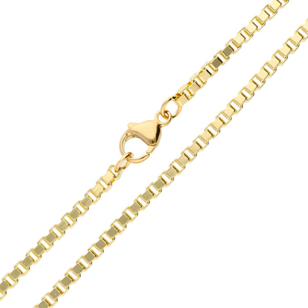 9ct Yellow Gold 2.56mm Venetian Box Chain